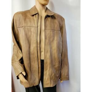 Luis Alvear Barcelona VTG Soft Distressed Brown Leather Men's Jacket  XL #R1